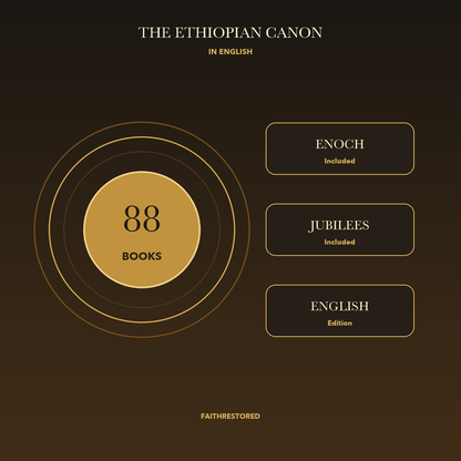 FaithRestored 88-book Ethiopian canon overview including Enoch and Jubilees