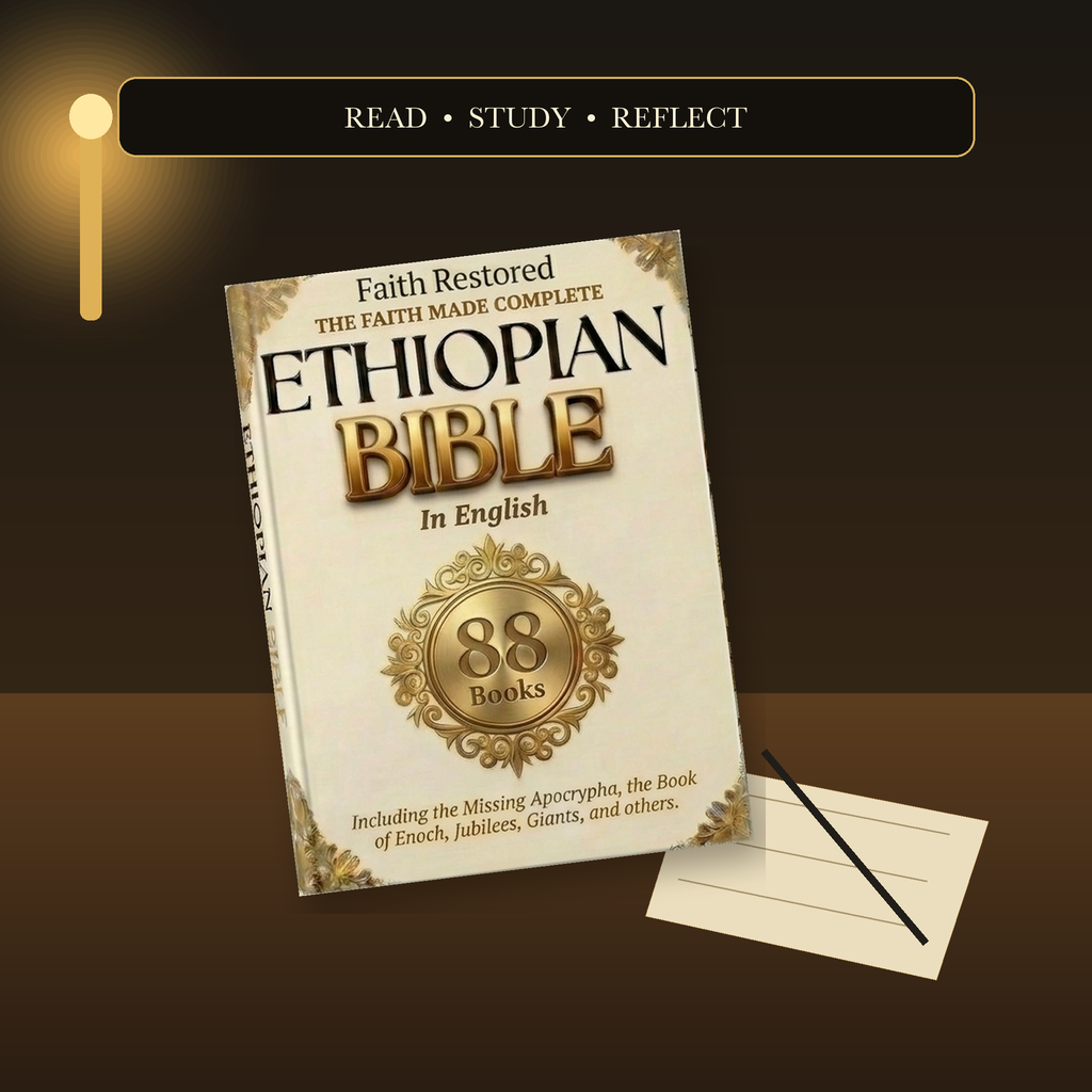 FaithRestored Complete Ethiopian Bible on a quiet study desk